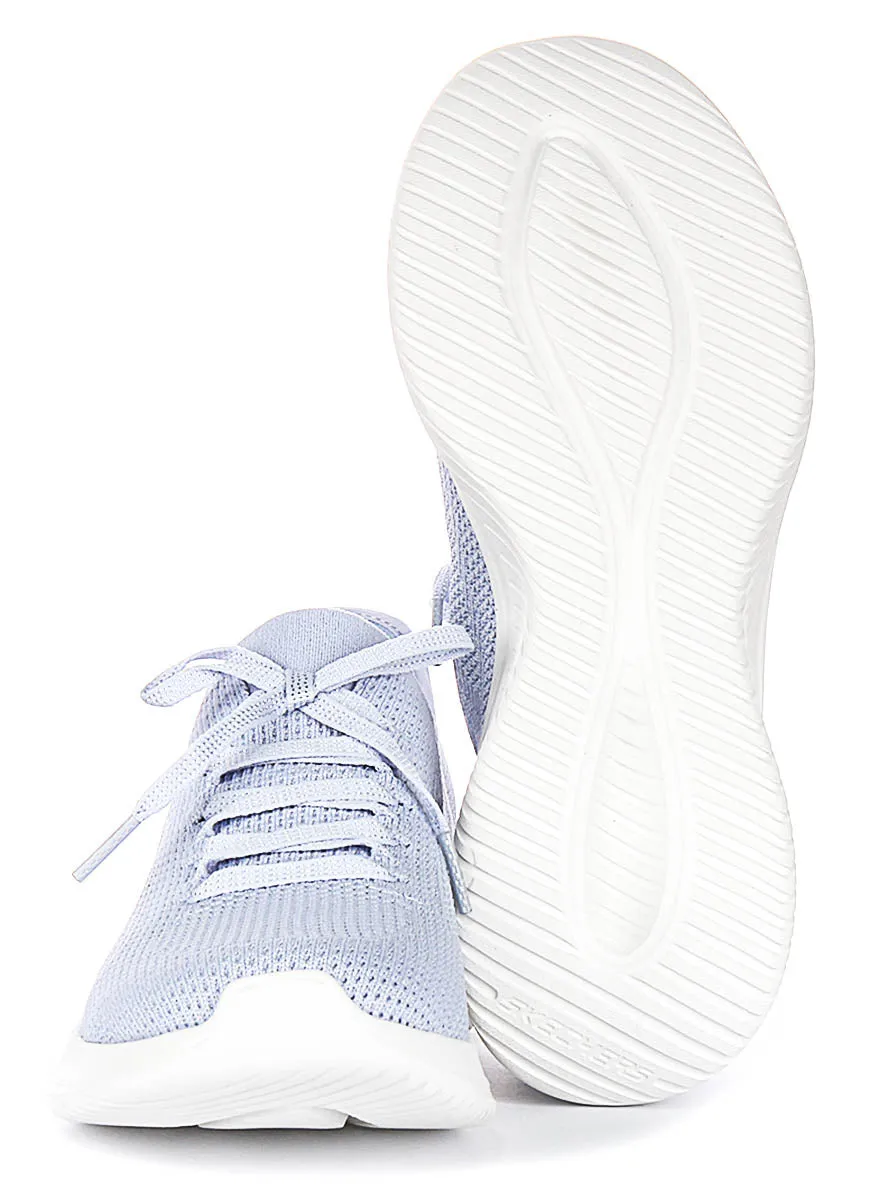 Smooth interior Skechers Ultra Flex 3.0 In Light Blue For Women