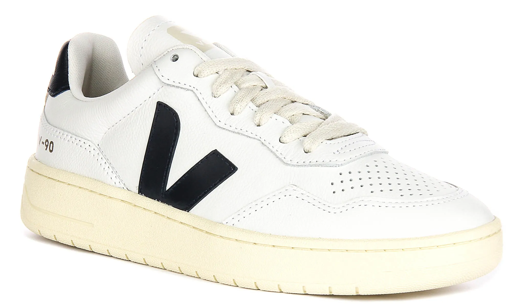 Veja V 90 Leather In White Navy For Women Workout Essentials