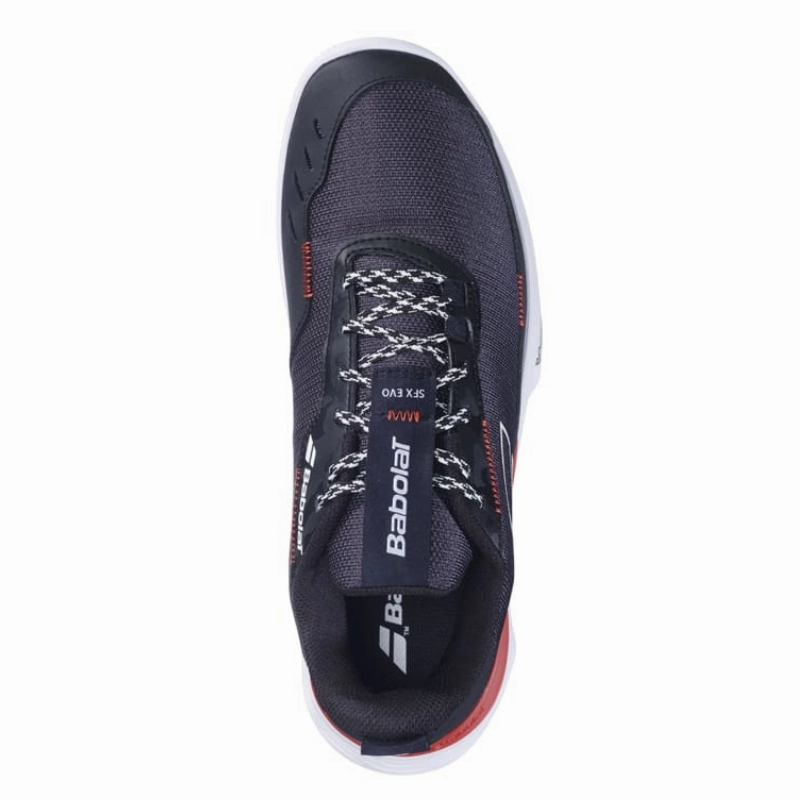 Smooth Drive Babolat  SFX Evo Clay Men  Tennis Shoes - Black/Fiesta Red