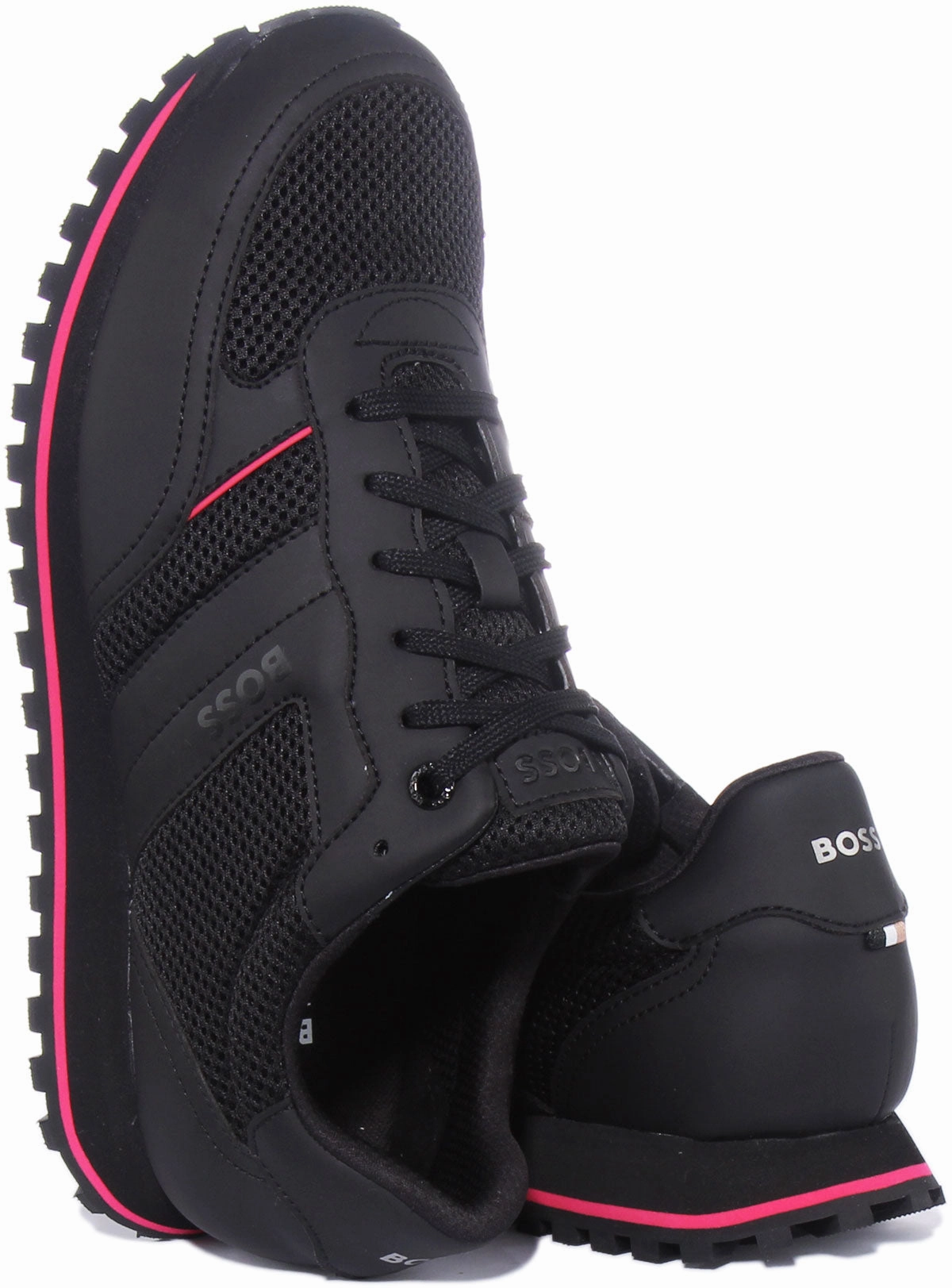 Smooth Impact Boss Parker Run In Black Pink For Men