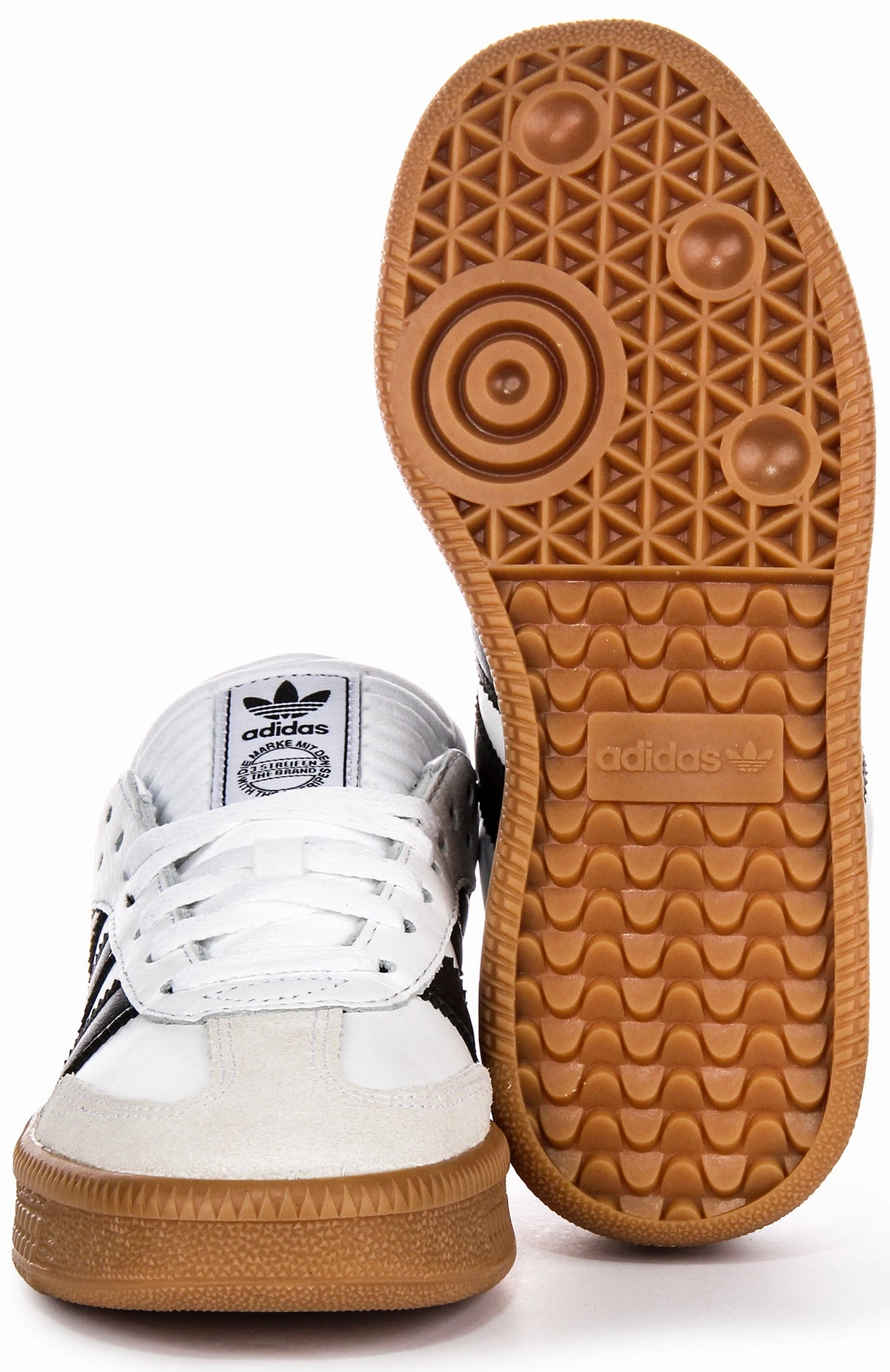 Smooth running rhythm adjustment Adidas Samba XLG J In White Black For Youth