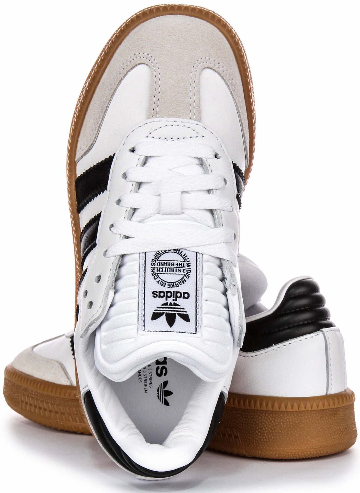 Smooth running rhythm adjustment Adidas Samba XLG J In White Black For Youth