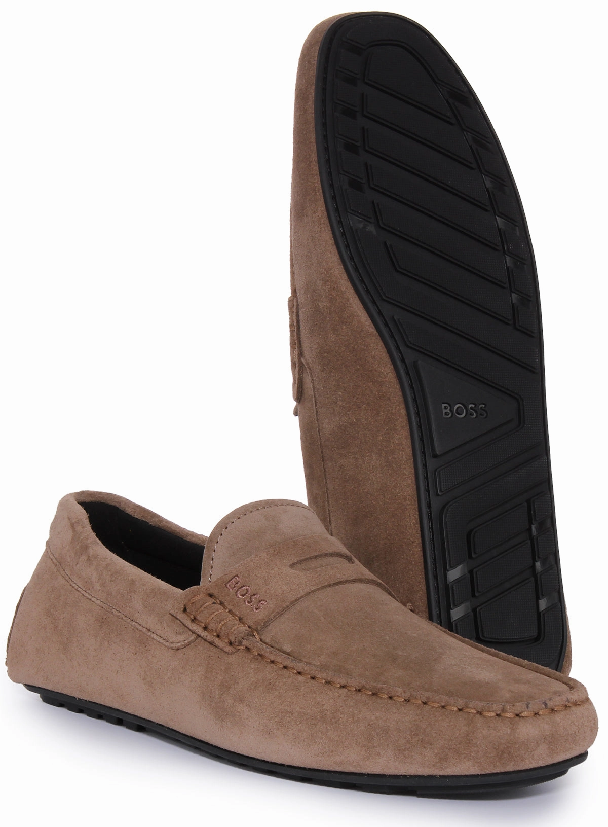 Smooth stride Boss Noel Mocc Suede In Chocobrown For Men