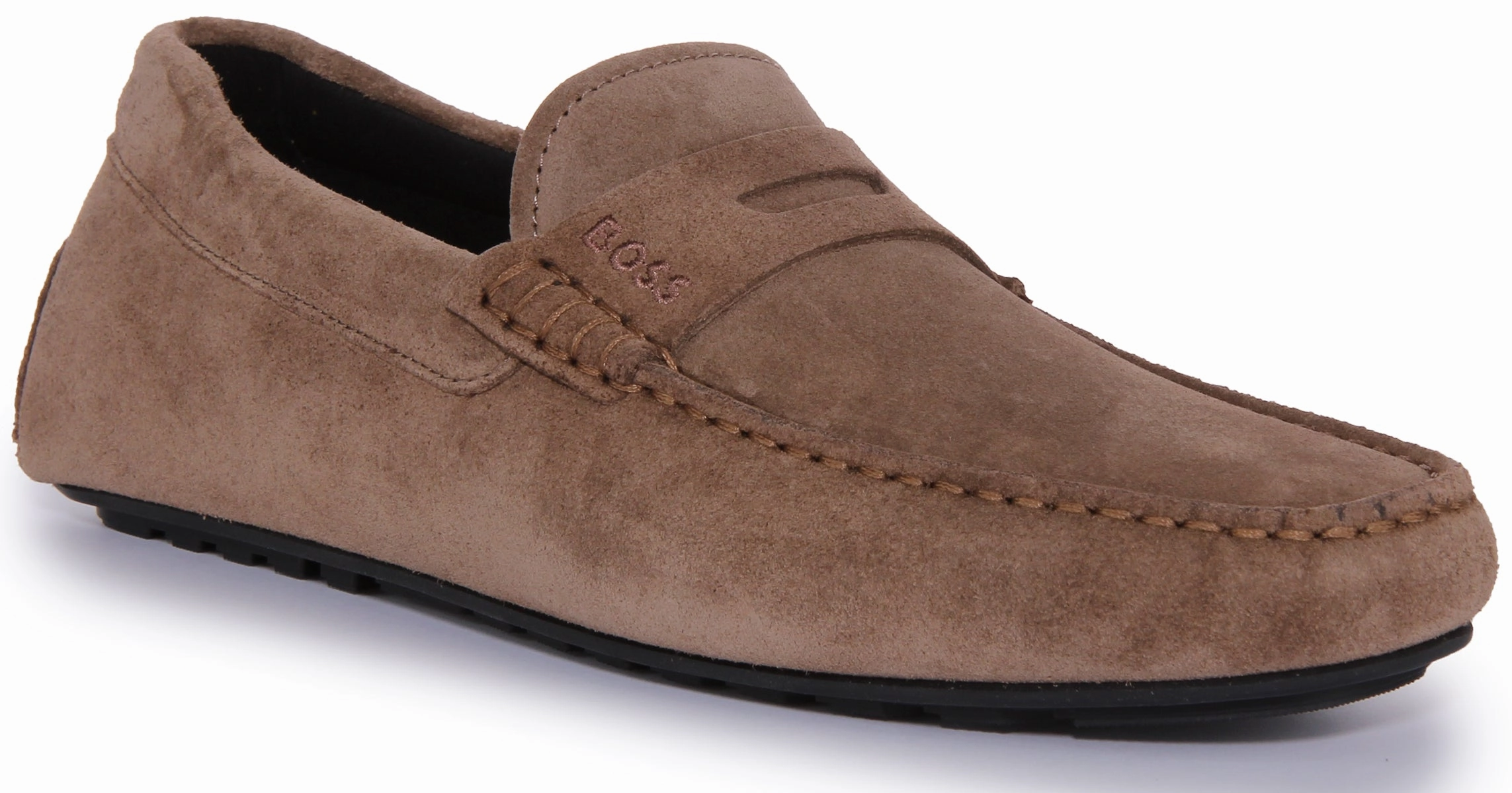 Boss Noel Mocc Suede In Chocobrown For Men Endurance Mode