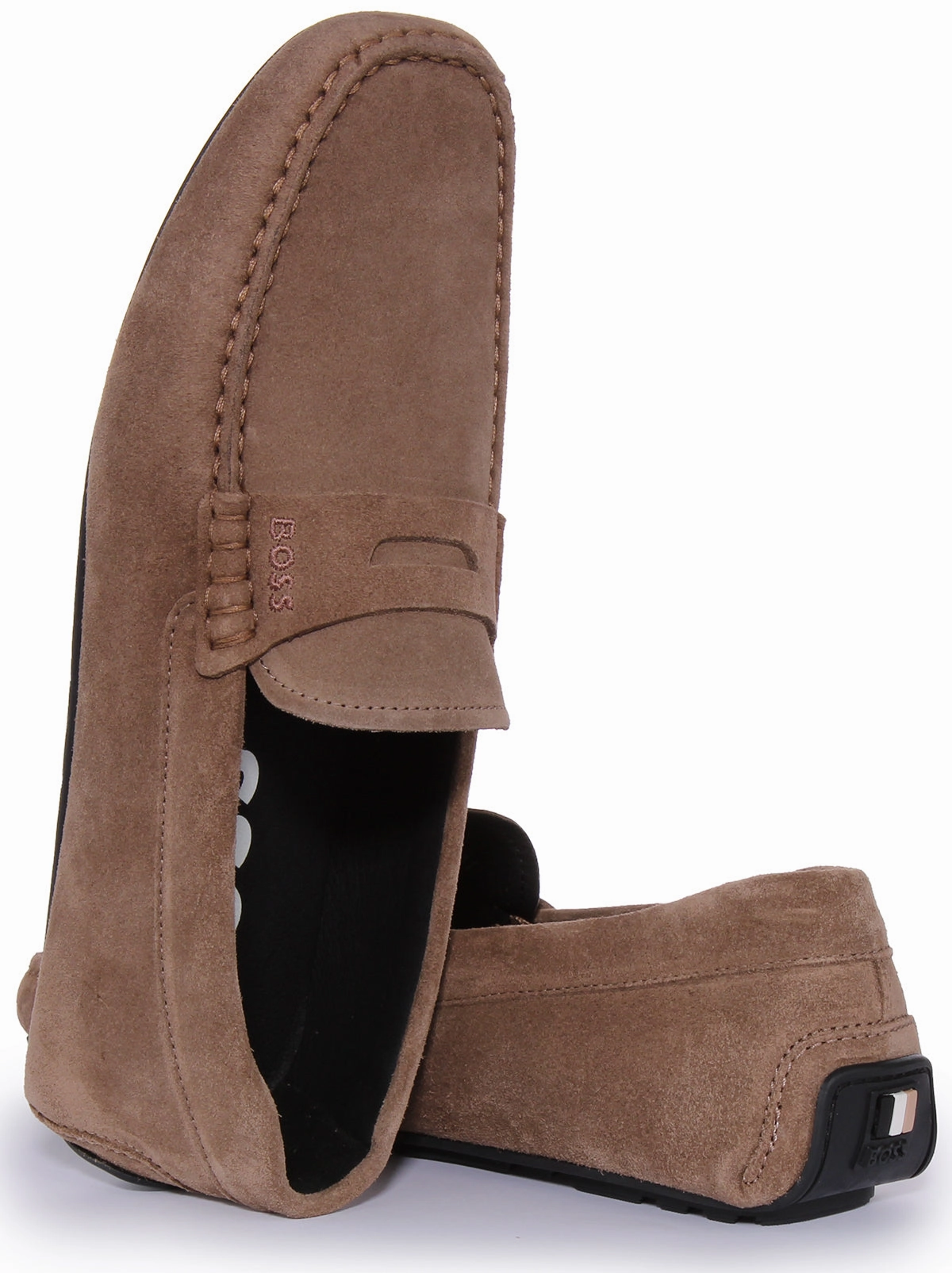 Smooth stride Boss Noel Mocc Suede In Chocobrown For Men