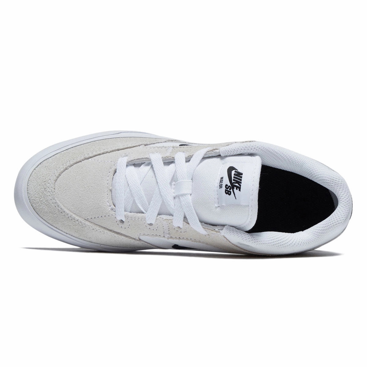 Smooth Style Nike SB Youth Malor Shoes - White/Black/Summit White/Gum Light Brown