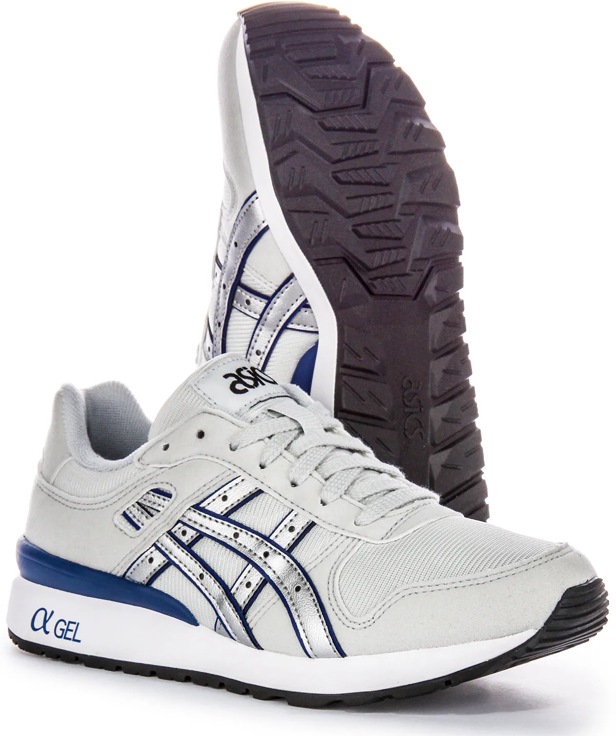 Sock-Like Fit Asics GT II In Grey Blue Trainers