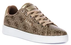 insulated Insole foam retains shape for consistent comfort Guess Beckie In Beige 4G Print Sneaker For Women