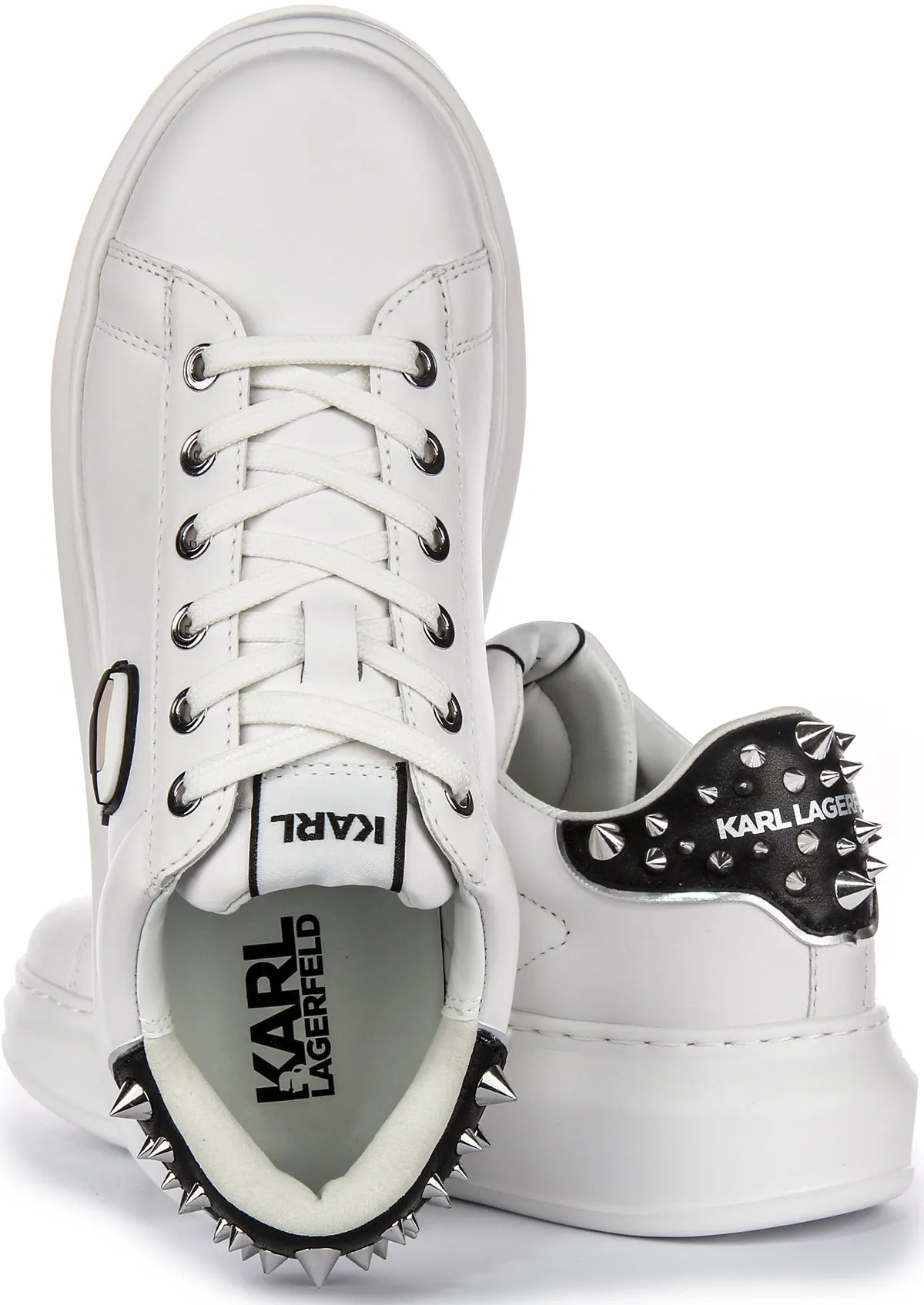 Soft Touch Karl Lagerfeld Kapri Nft Stud In White For Women