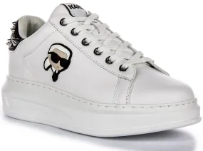 Karl Lagerfeld Kapri Nft Stud In White For Women Good Grip