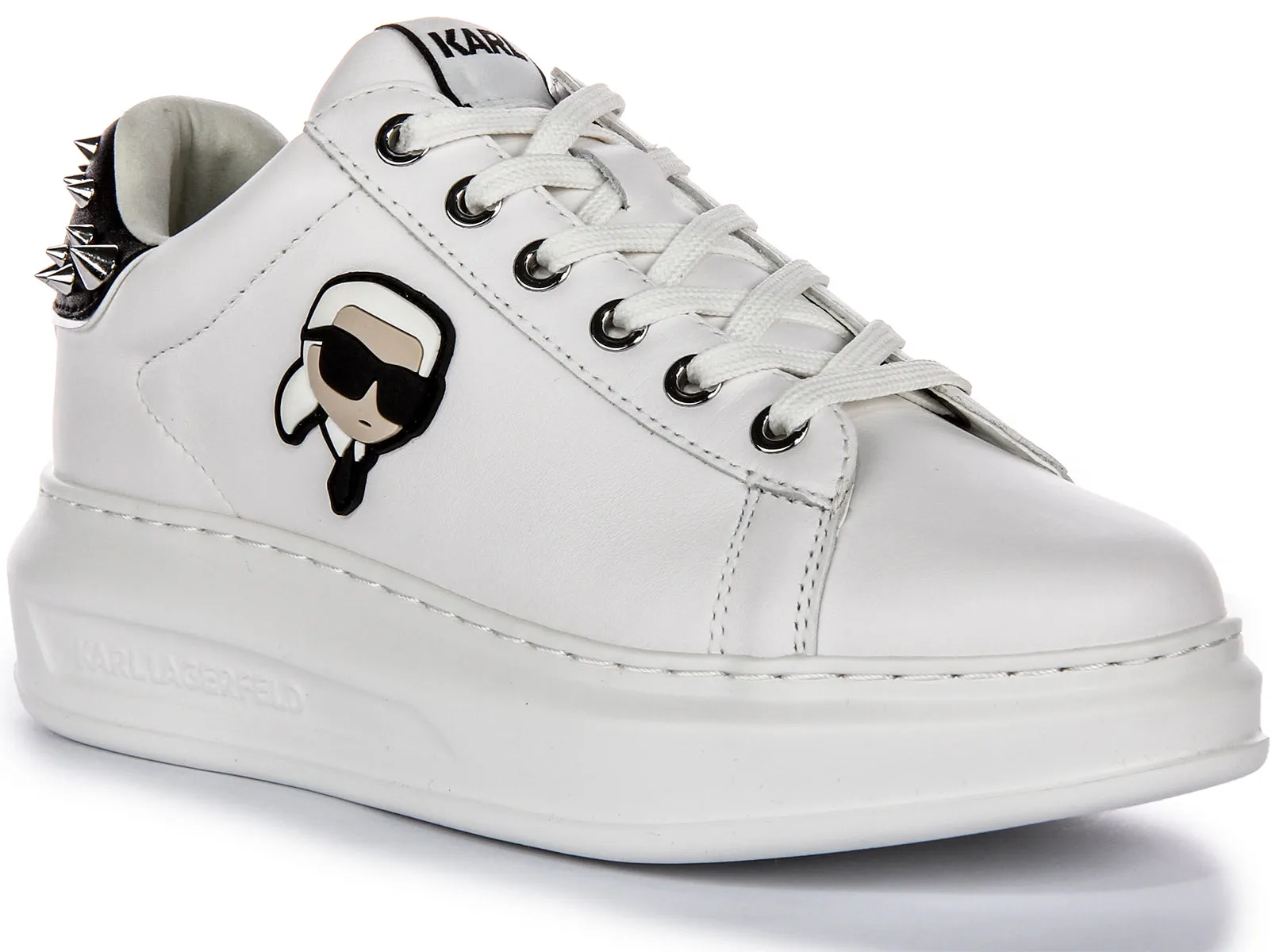 Karl Lagerfeld Kapri Nft Stud In White For Women Good Grip