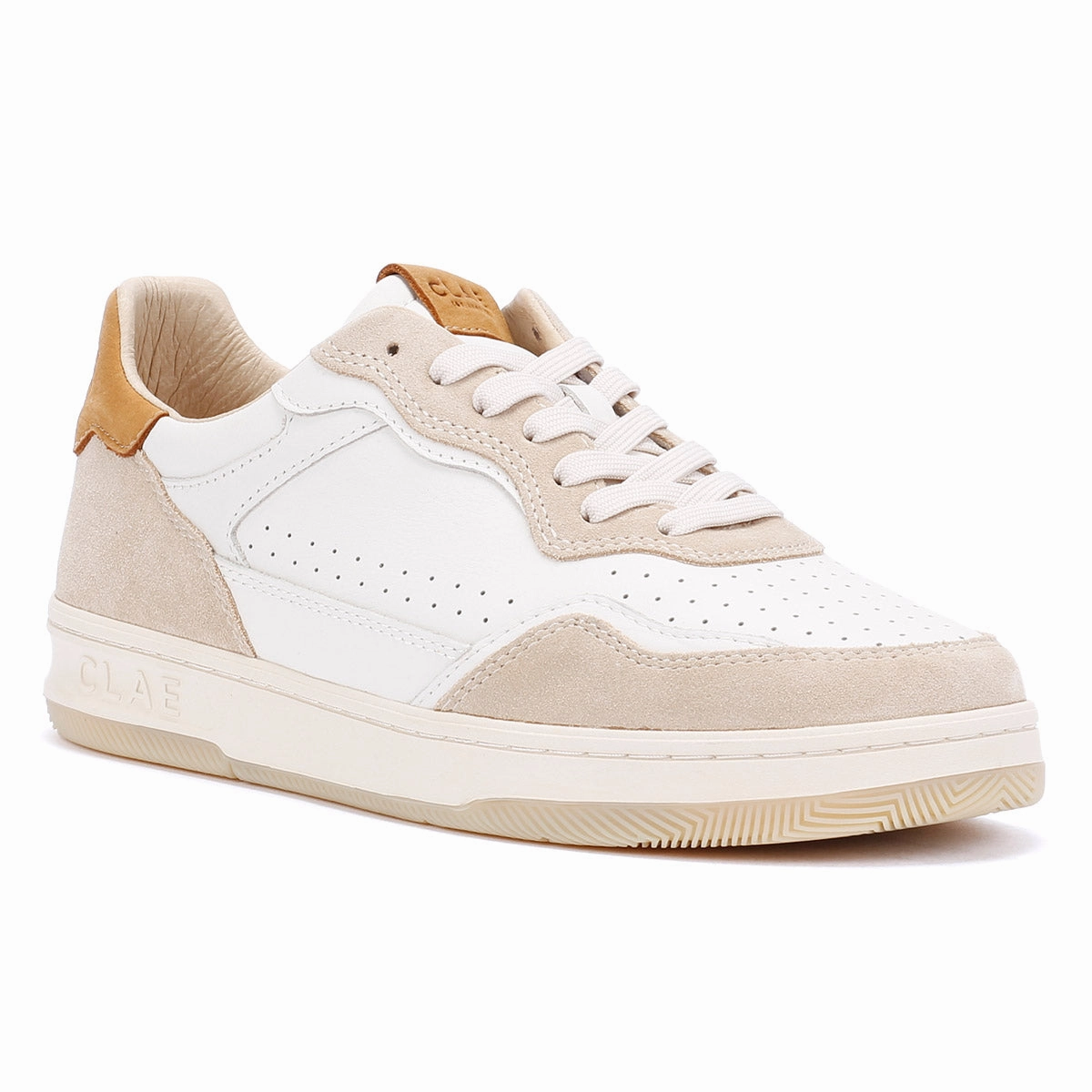 Soft Arch Clae Haywood Men's Fog Leather Safari Trainers