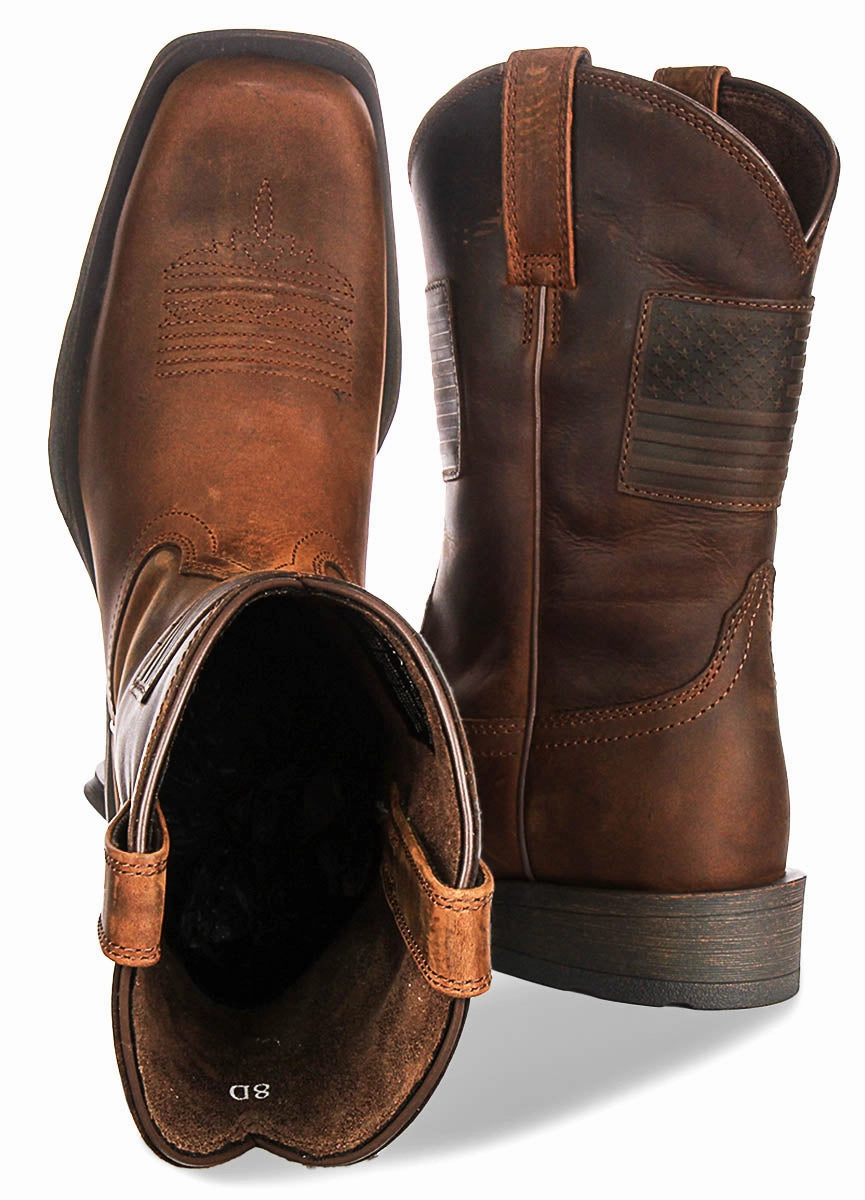 soft feel Ariat Rambler Patriot In Brown For Men