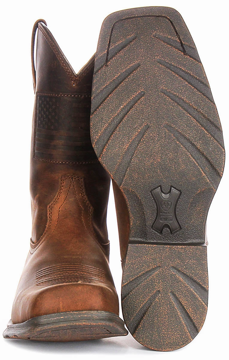 soft feel Ariat Rambler Patriot In Brown For Men