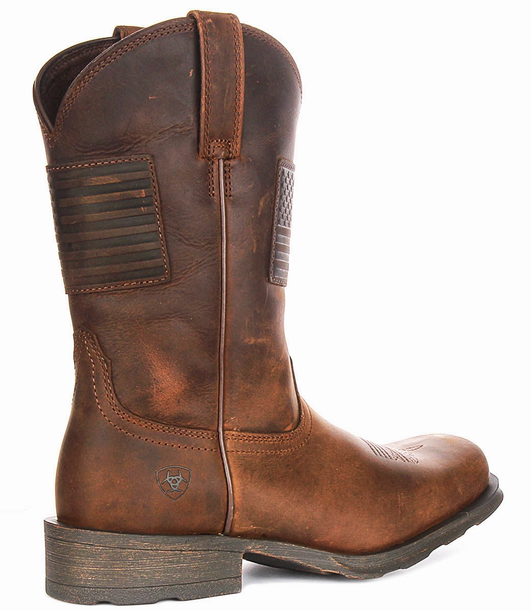 soft feel Ariat Rambler Patriot In Brown For Men