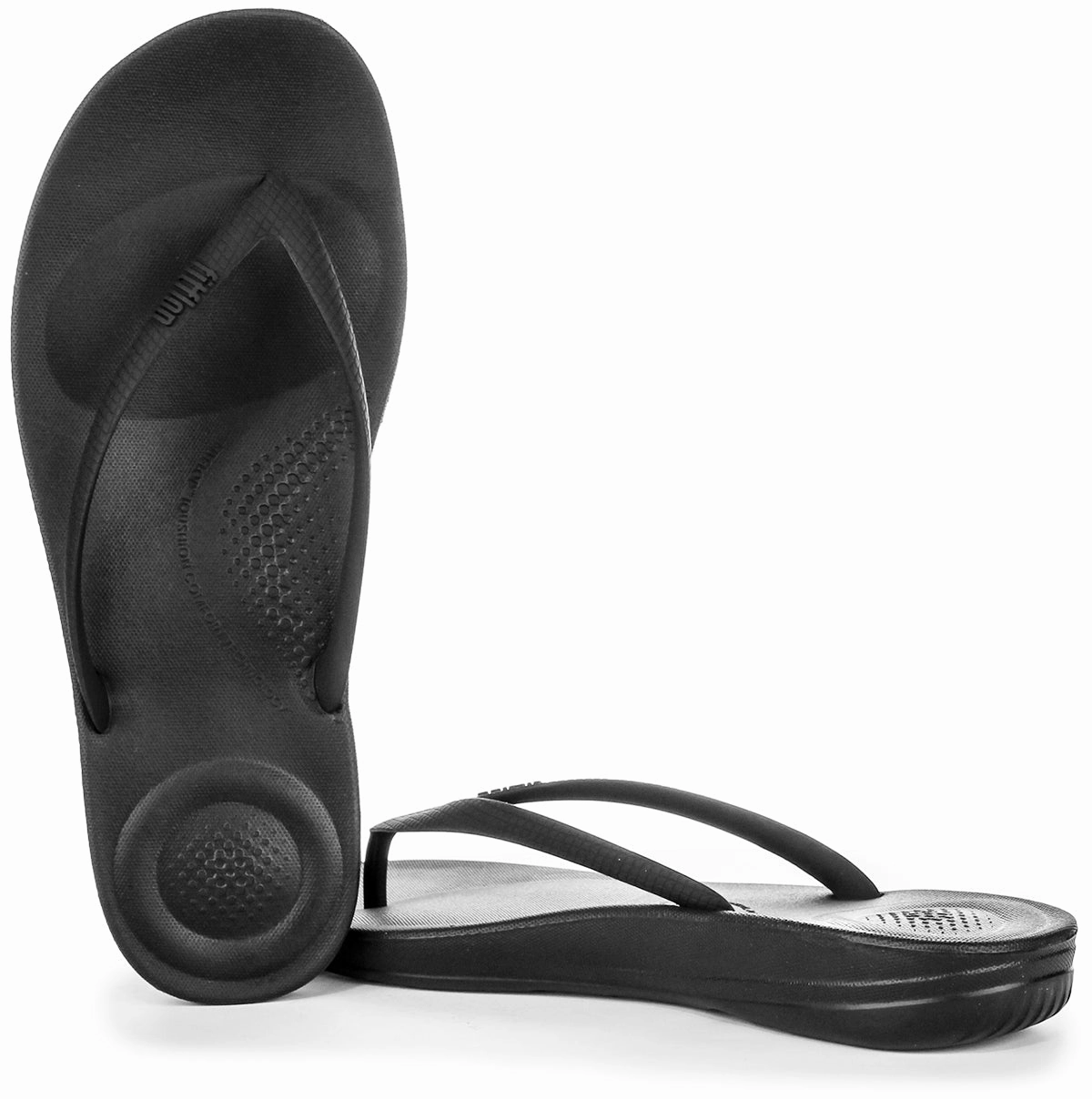 Soft foam padding Fitflop Iqushion Ergonomic In All Black For Women