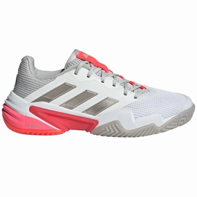Adidas Barricade 13 Womens Tennis Shoes - Cloud White/Champagne Met. /Lucid Red