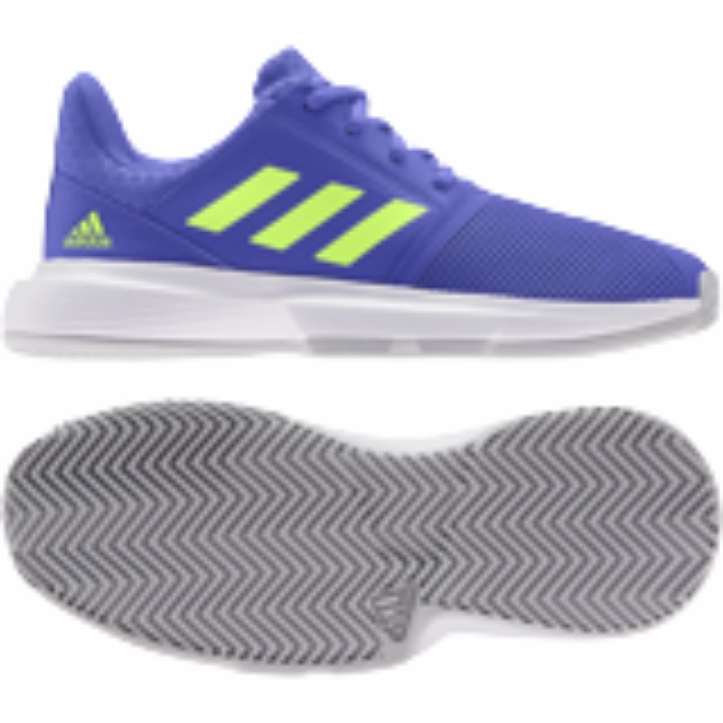 Soft Interior Adidas Court Jam XJ  Tennis Shoes - Sonic Ink/Signal Green/White