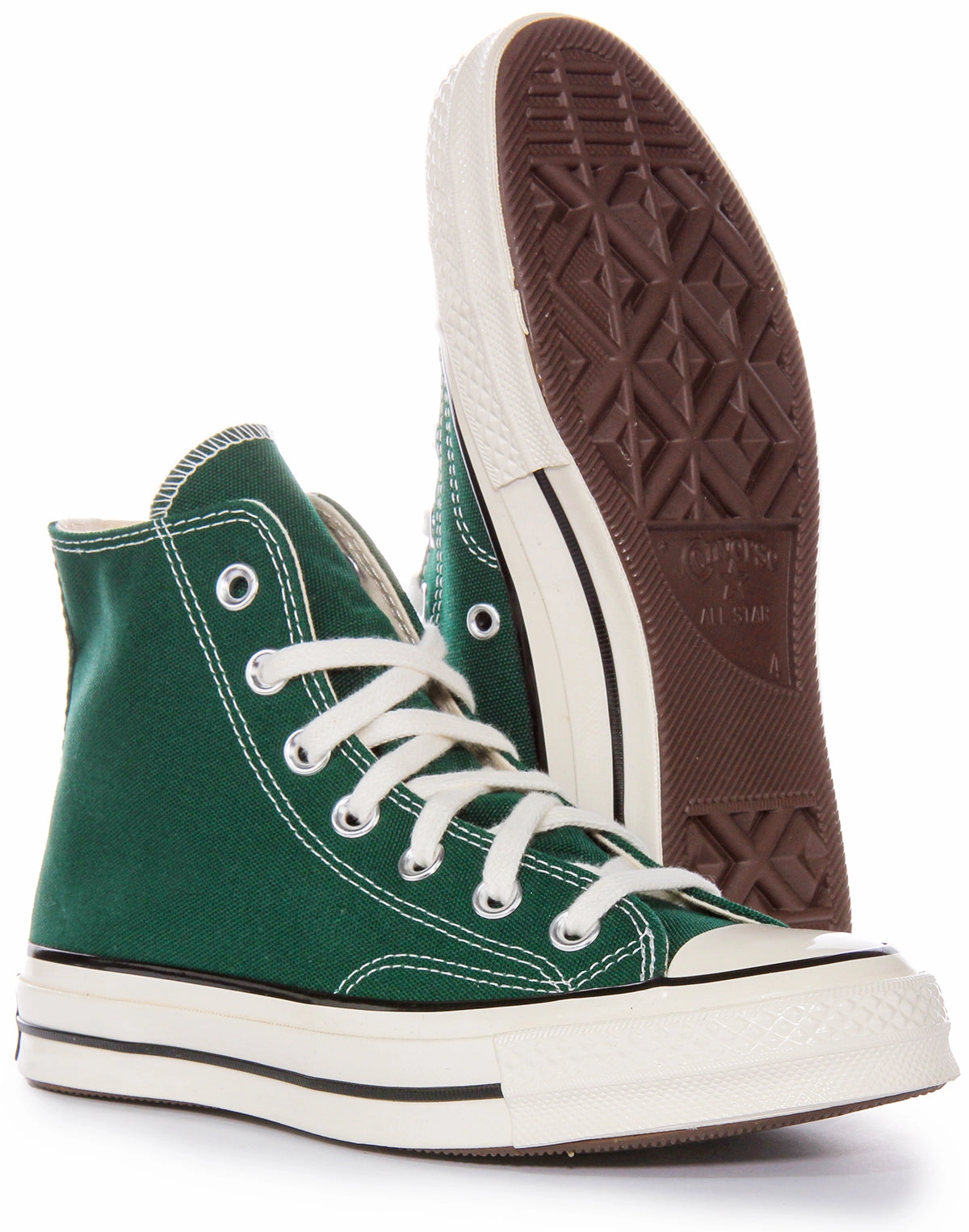 Soft Leather Converse Chuck 70s Hi 168508C In Green