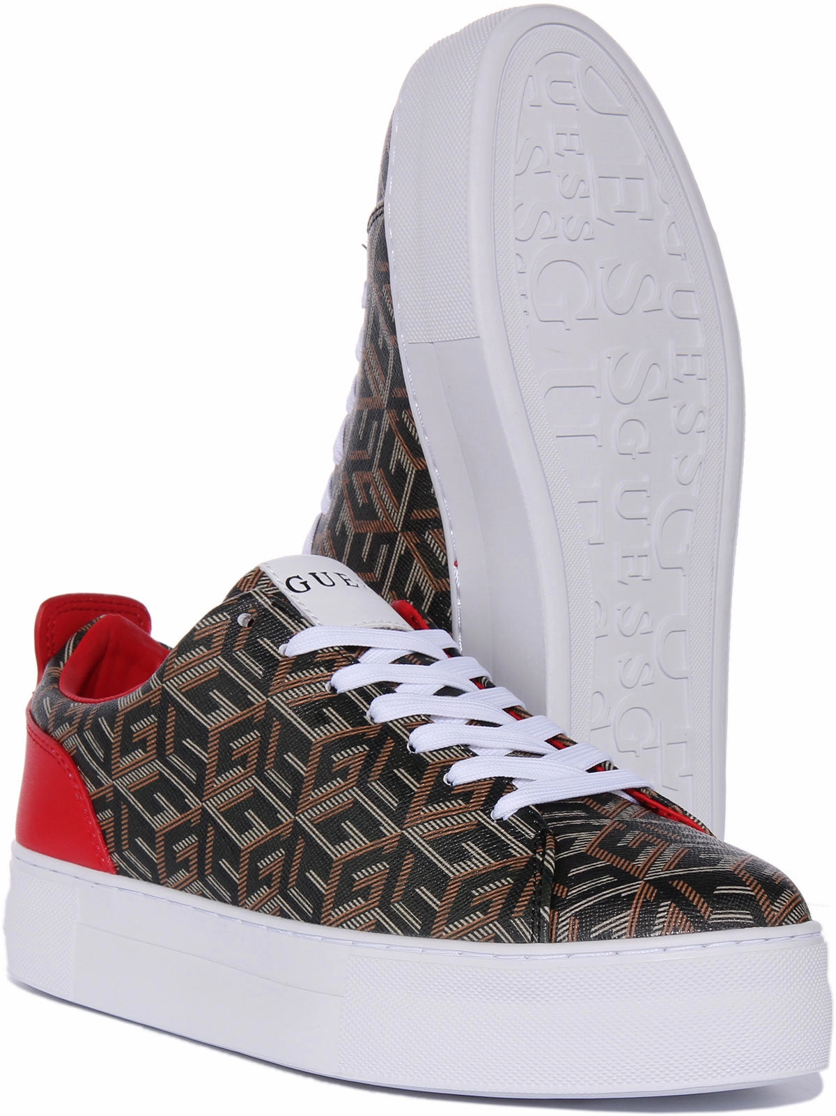 Soft Leatherette Guess Giaa G Cube Platform In Black For Women