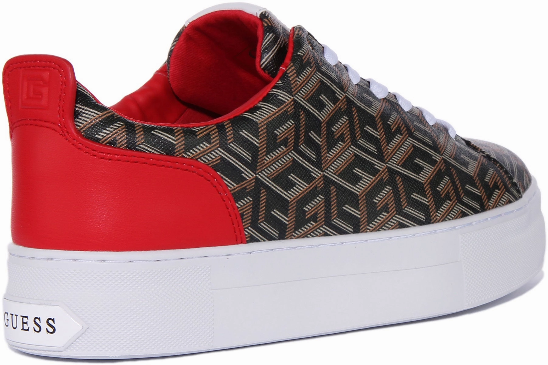 Soft Leatherette Guess Giaa G Cube Platform In Black For Women