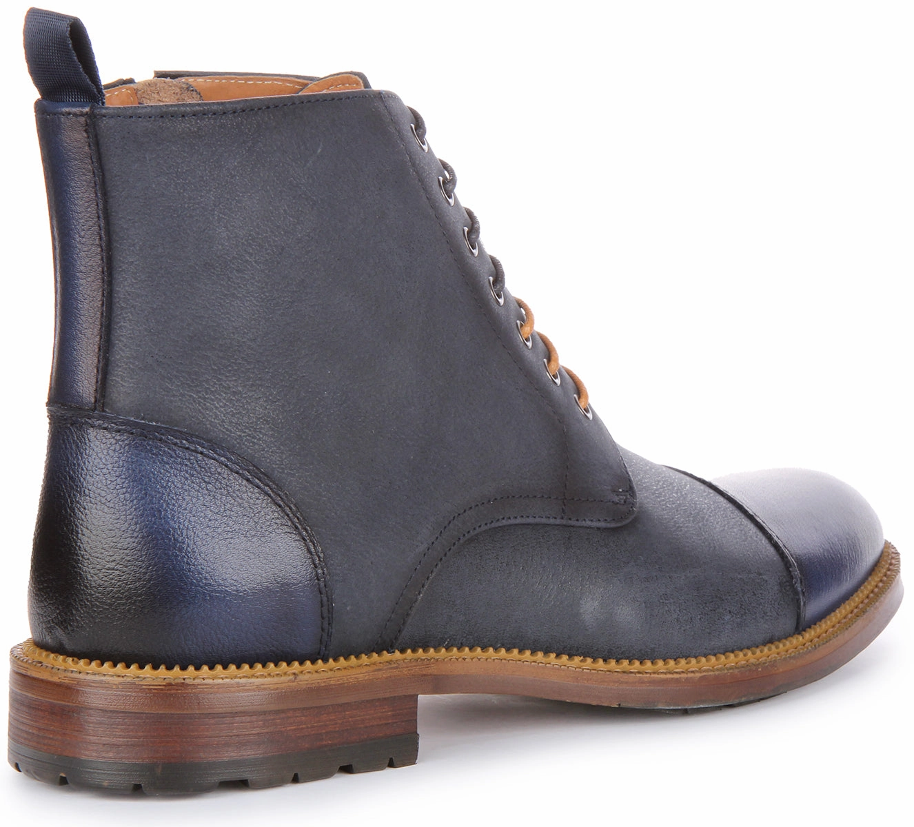 Soft Lining Justinreess England Gael Ankle Boots In Navy