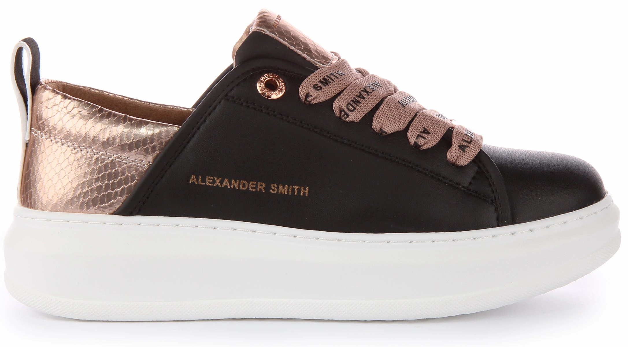 Soft Lining Layer Alexander Smith Platform Trainers In Black For Women