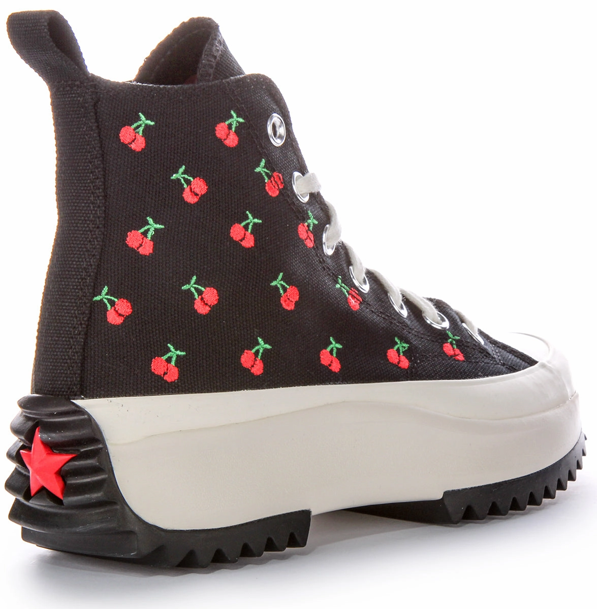 Soft Motion Step-On Converse RunStar Hike A08113C In Black Red Cherries
