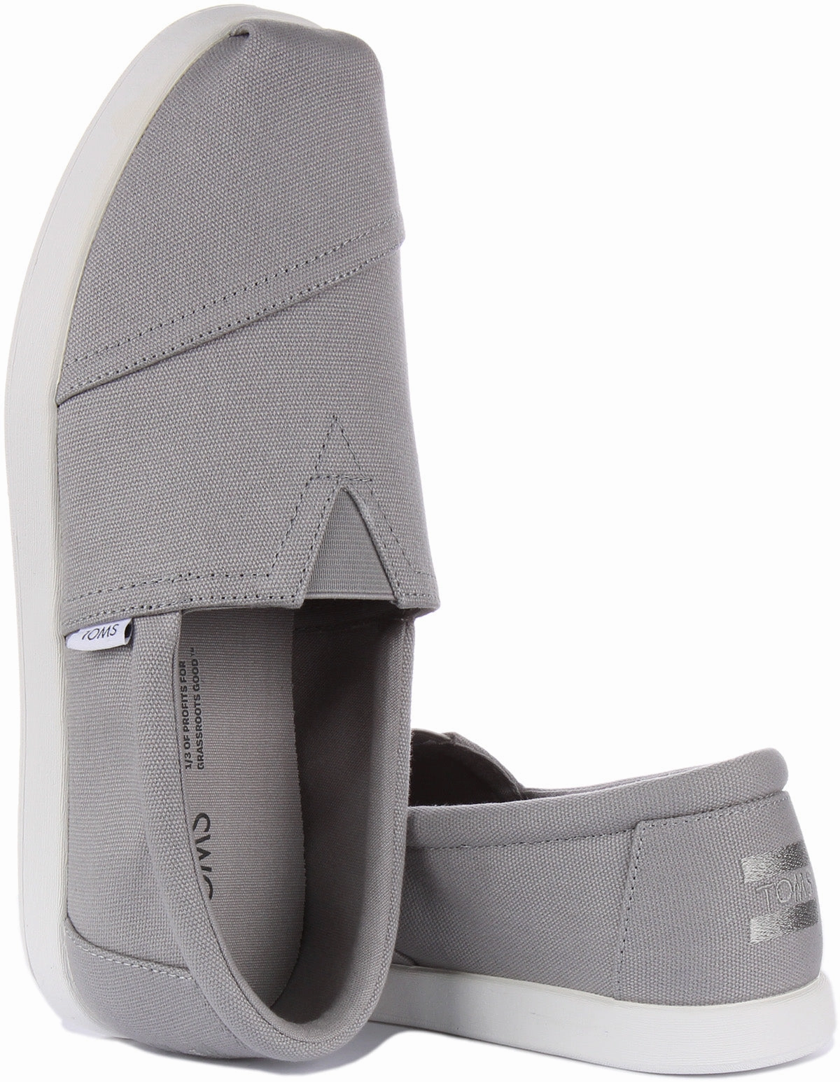Soft Motion Step-On Layer Toms Alpargata FWD In Grey For Men