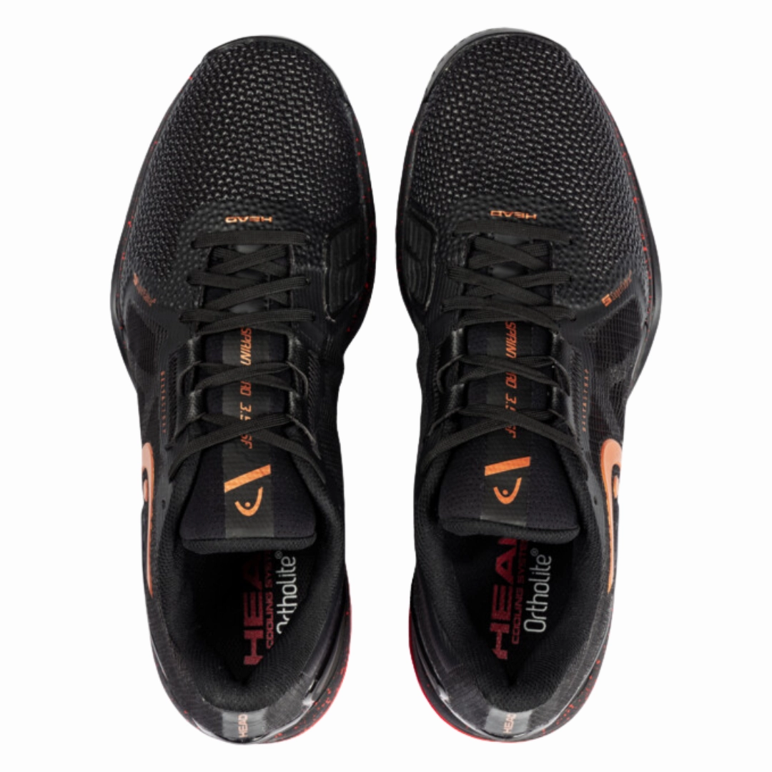 Soft Outer Layer Head Sprint Pro 3.5 SF Court Men Tennis Shoes - Black/Orange