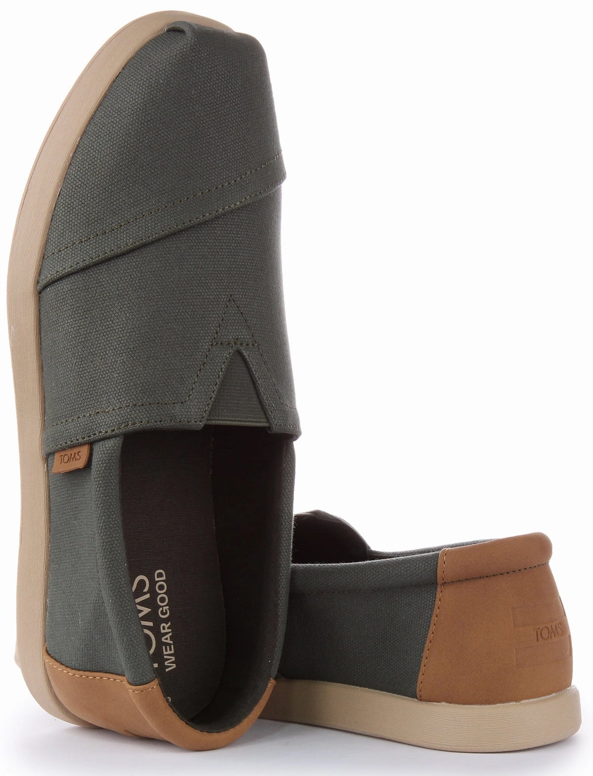 Soft Padding Toms Alpargata Fwd In Forest Green For Men