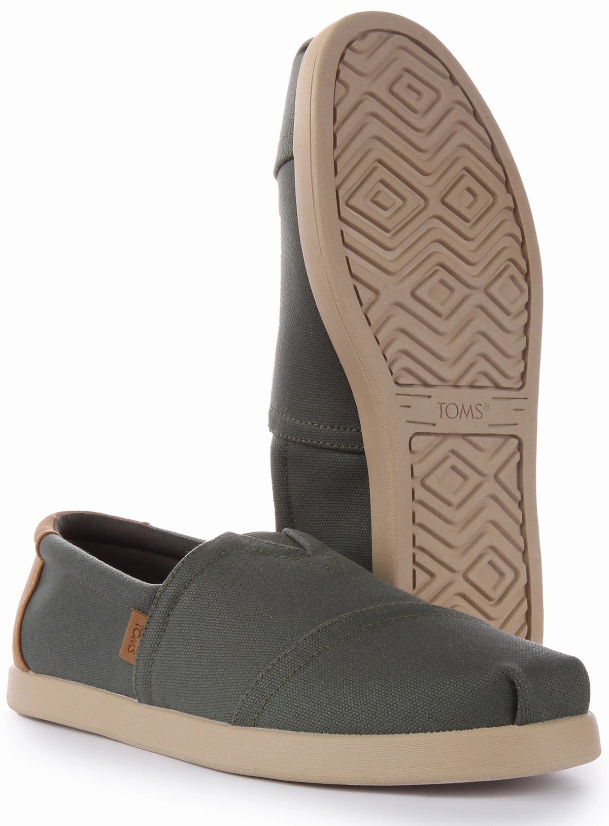 Soft Padding Toms Alpargata Fwd In Forest Green For Men