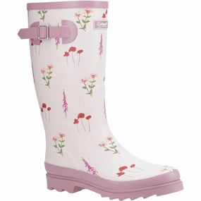 Cotswold Wildflower Tall Rubber Women's Pink Wellington Boots Quick Foot Protection Weatherproof