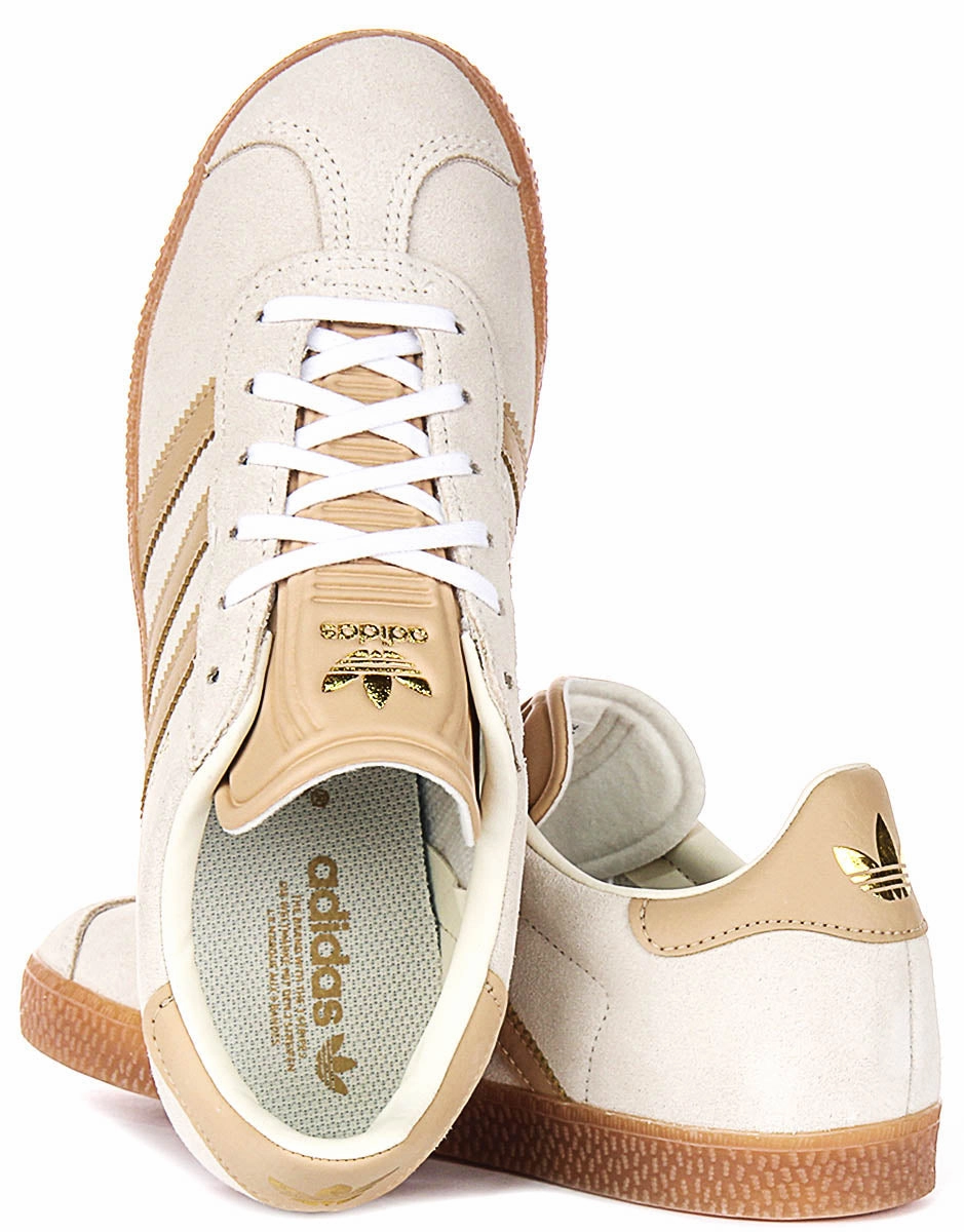 Soft shoe padding Adidas Gazelle J In Cream For Juniors