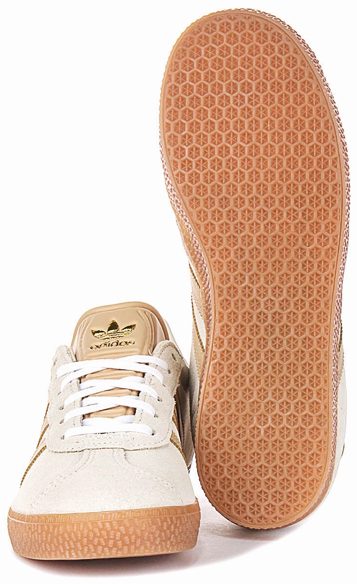 Soft shoe padding Adidas Gazelle J In Cream For Juniors