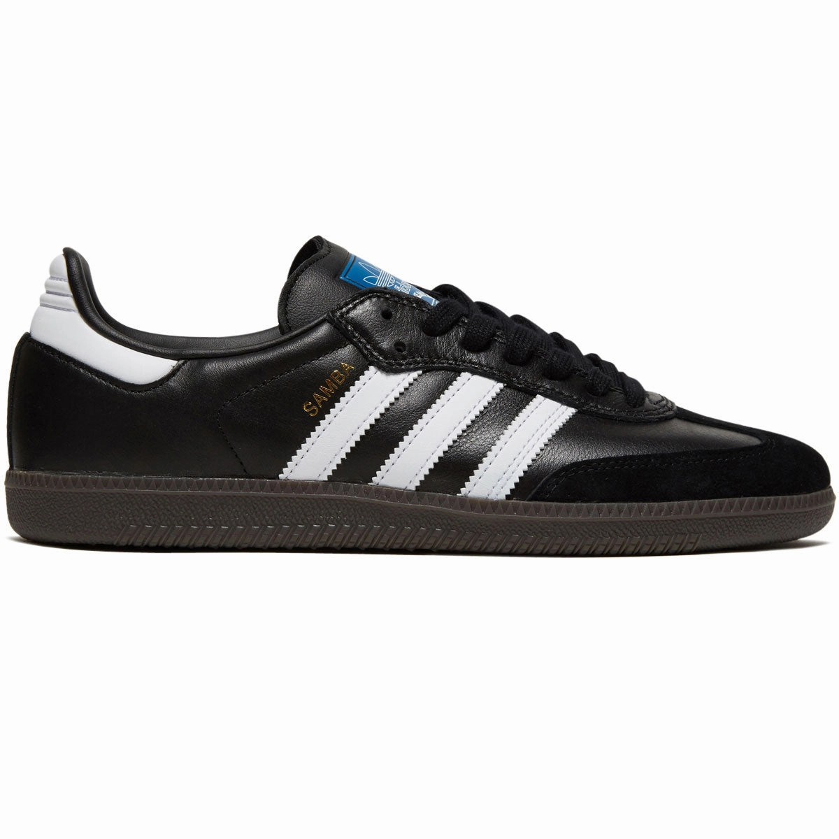 On The Go Adidas Samba ADV Shoes - New Black/White/Gum