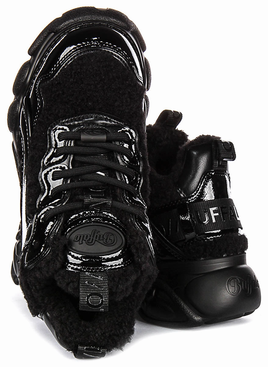 Soft Support Buffalo Cld Chai Warm In Black Patent For Women
