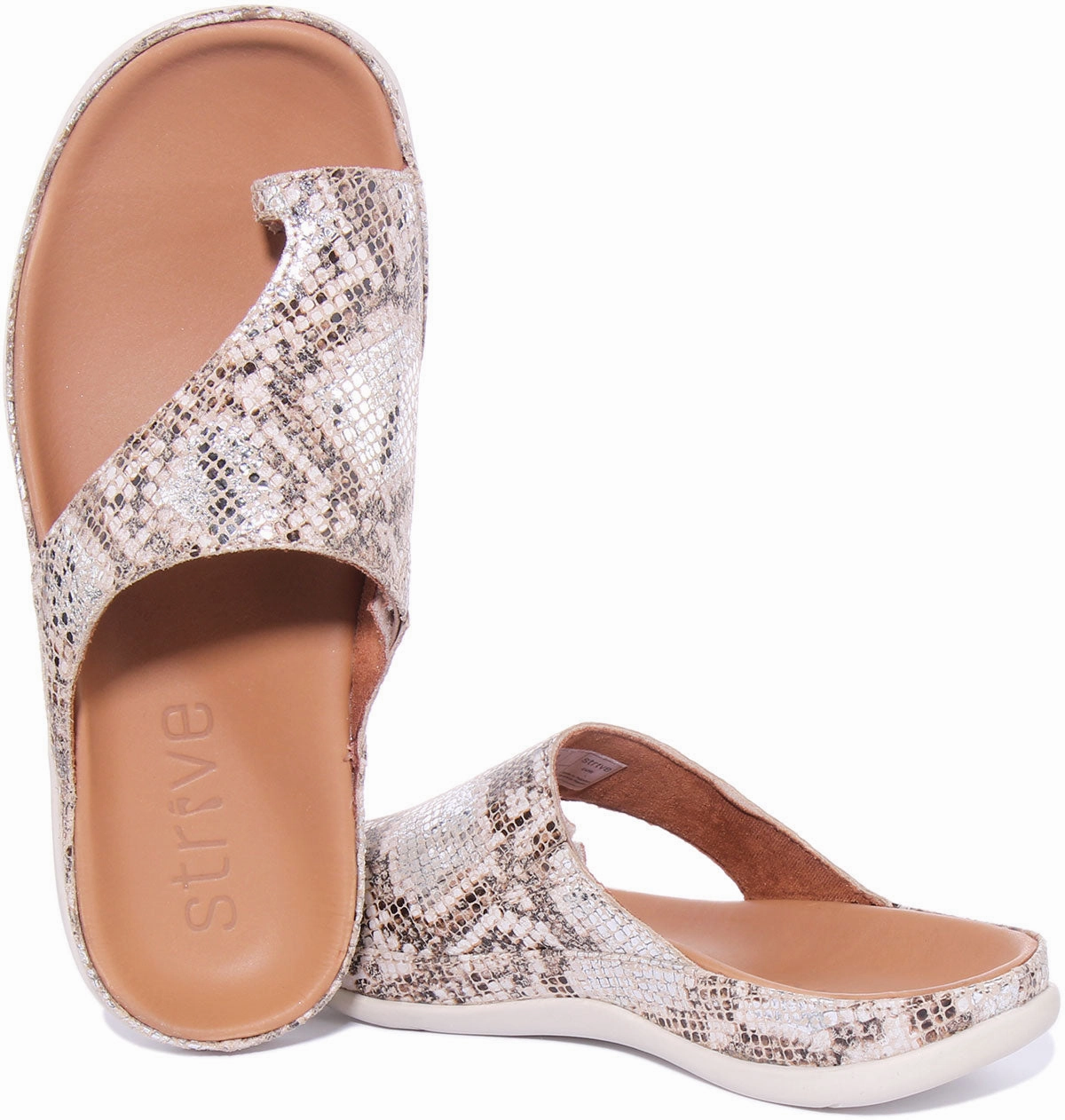 Soft Texture Strive Capri In Snake For Women