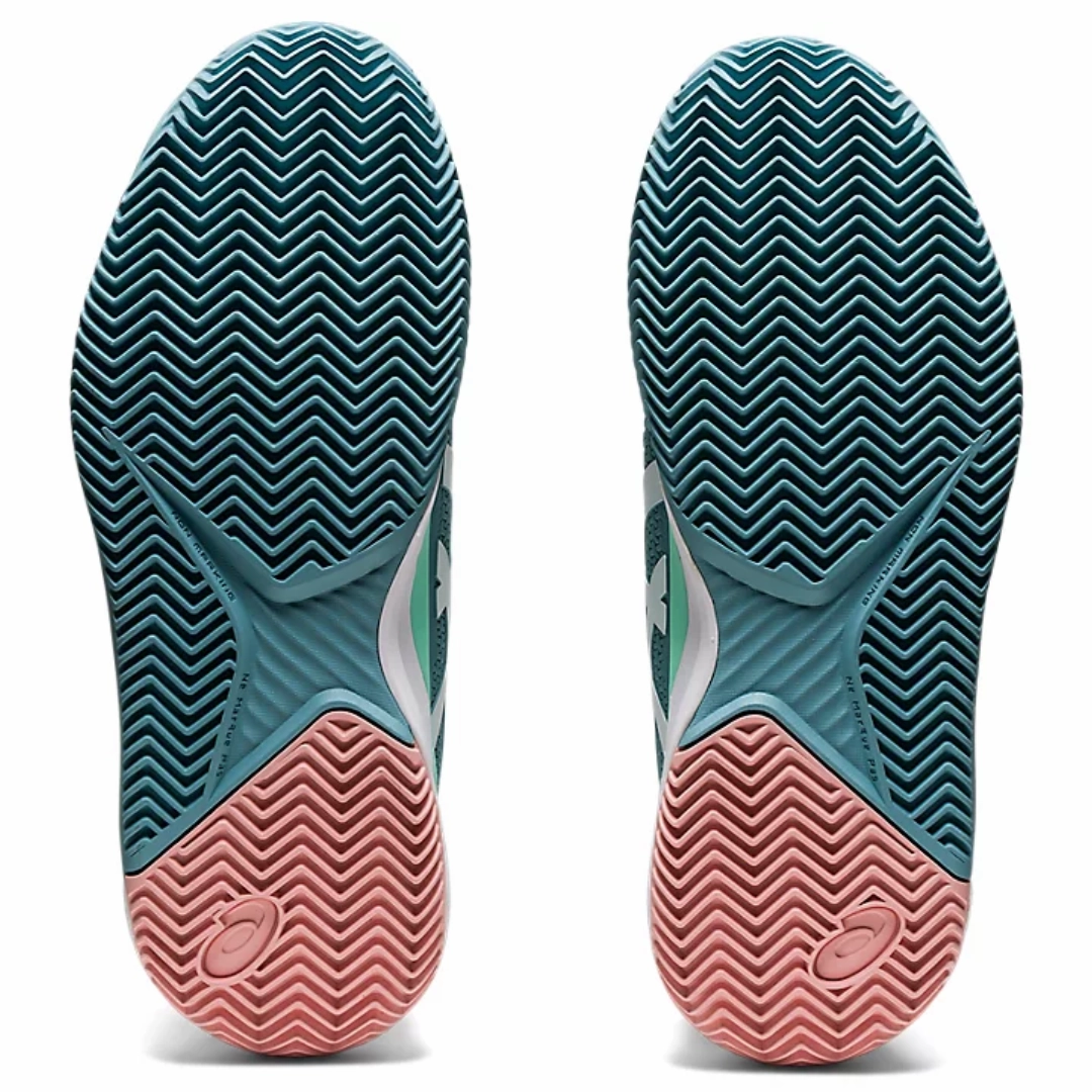 Soft-touch Asics Womens Gel Resolution 8 Smoke Blue/White Clay Tennis Shoes