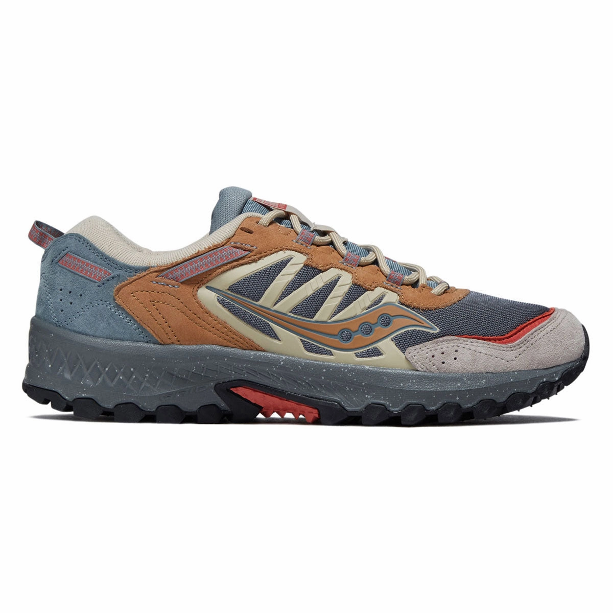 Saucony Grid Peak Shoes - Grey/Sand running for stress relief shoes Senior - runner
