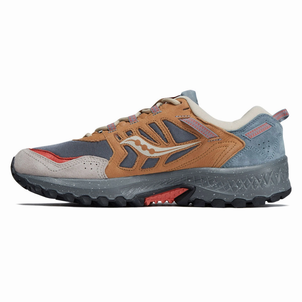 Soft Tread Saucony Grid Peak Shoes - Grey/Sand