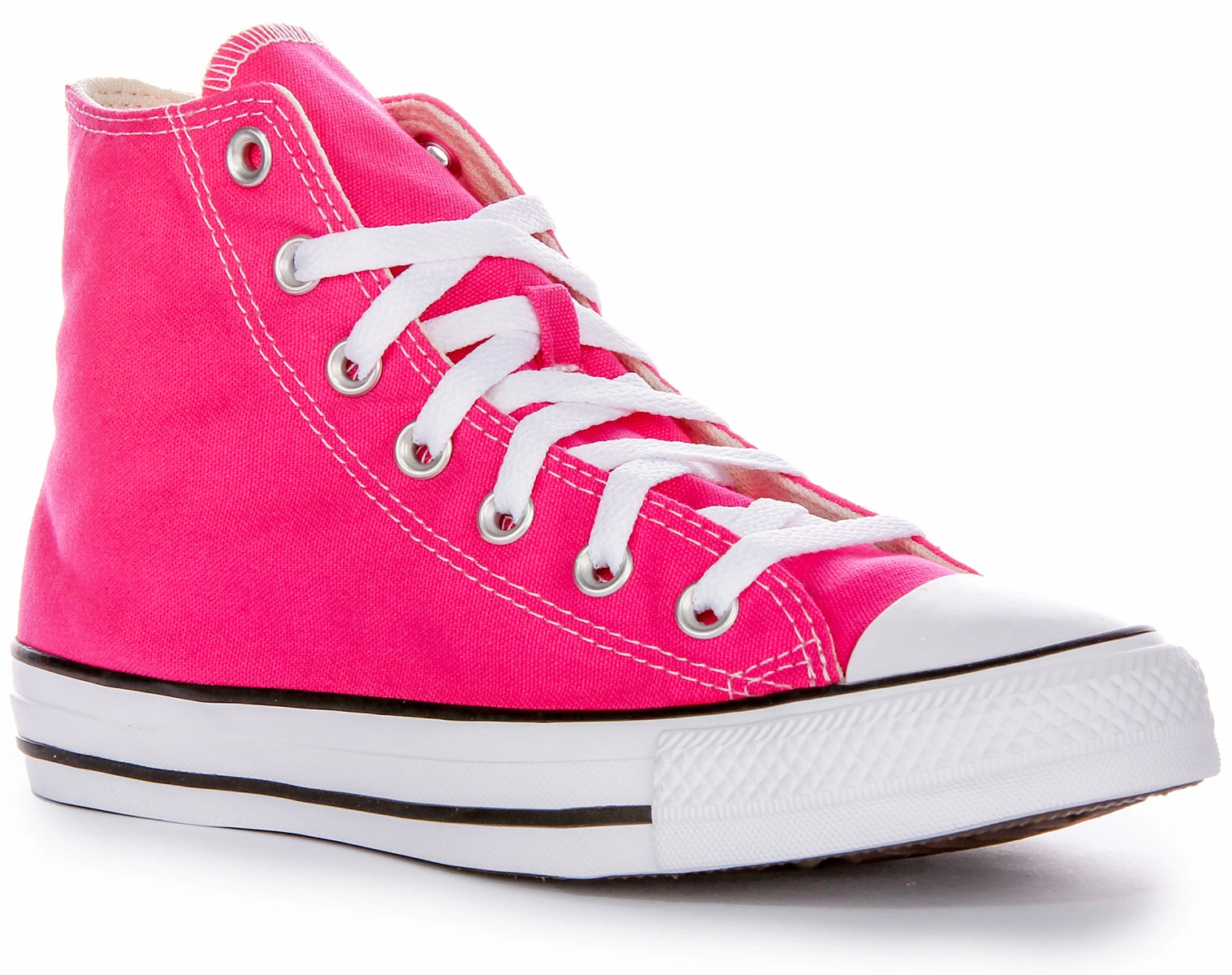Converse All Star High A08136C In Fuchsia Pink Toe Freedom Lean Structure