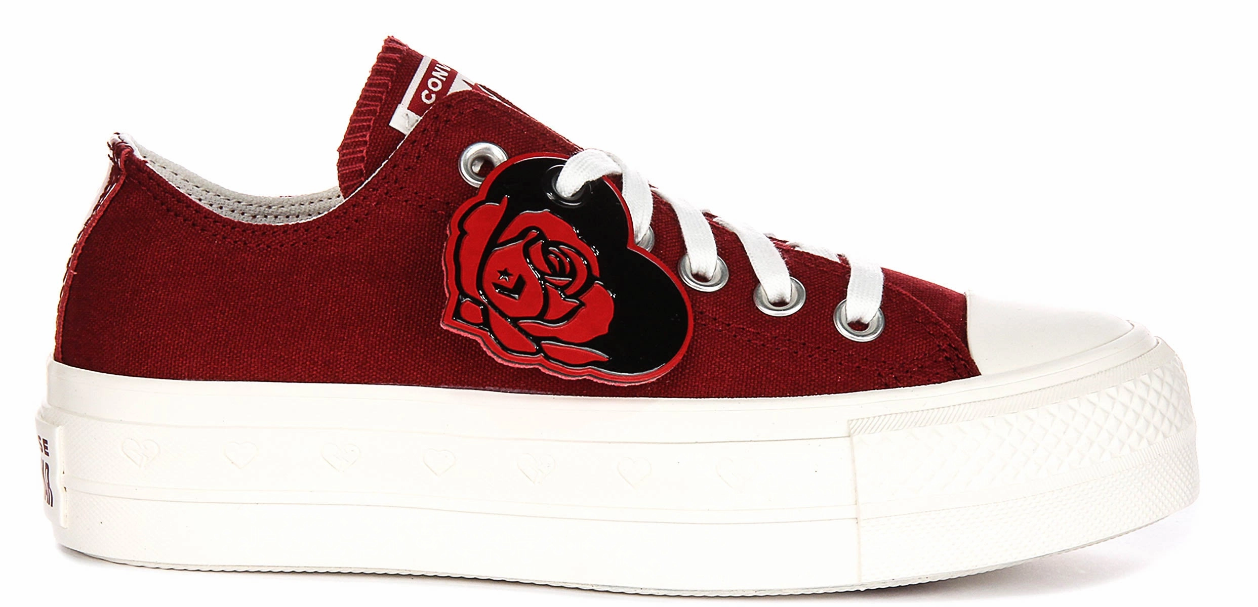 Soft Walk-Step Converse All Star Lift A13653C Valentines Days In Dark Red Platforms