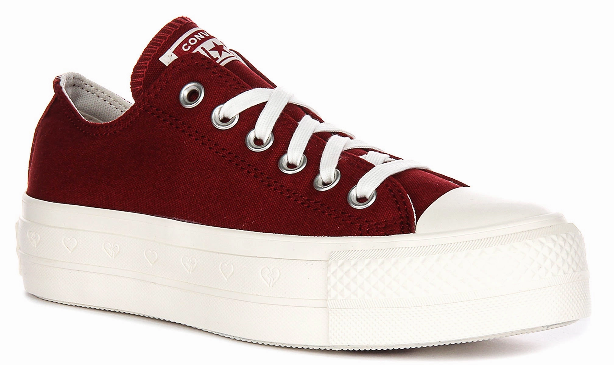 Sunset Jog Converse All Star Lift A13653C Valentines Days In Dark Red Platforms