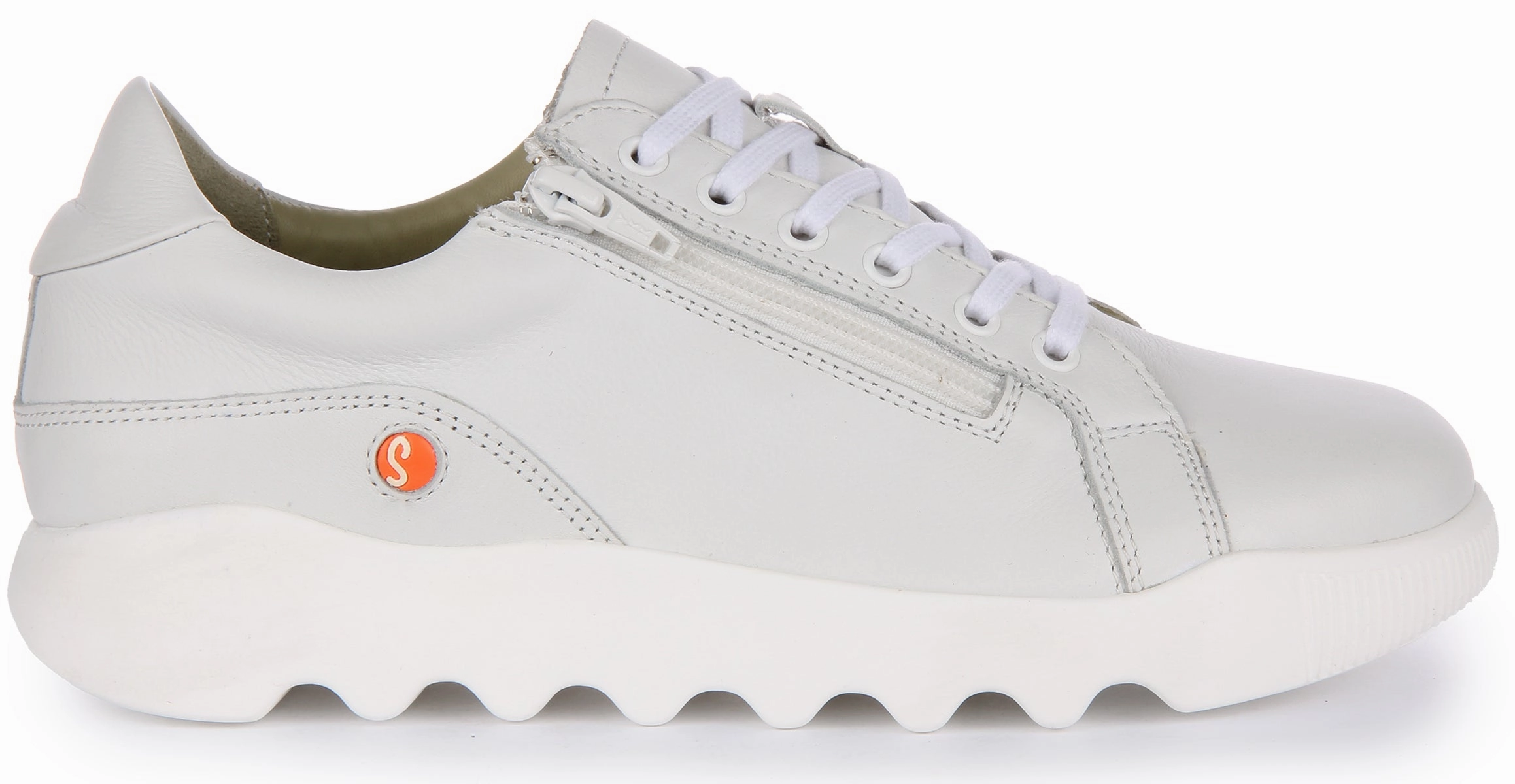 Softinos Whiz Smooth In White For Women Active Grip