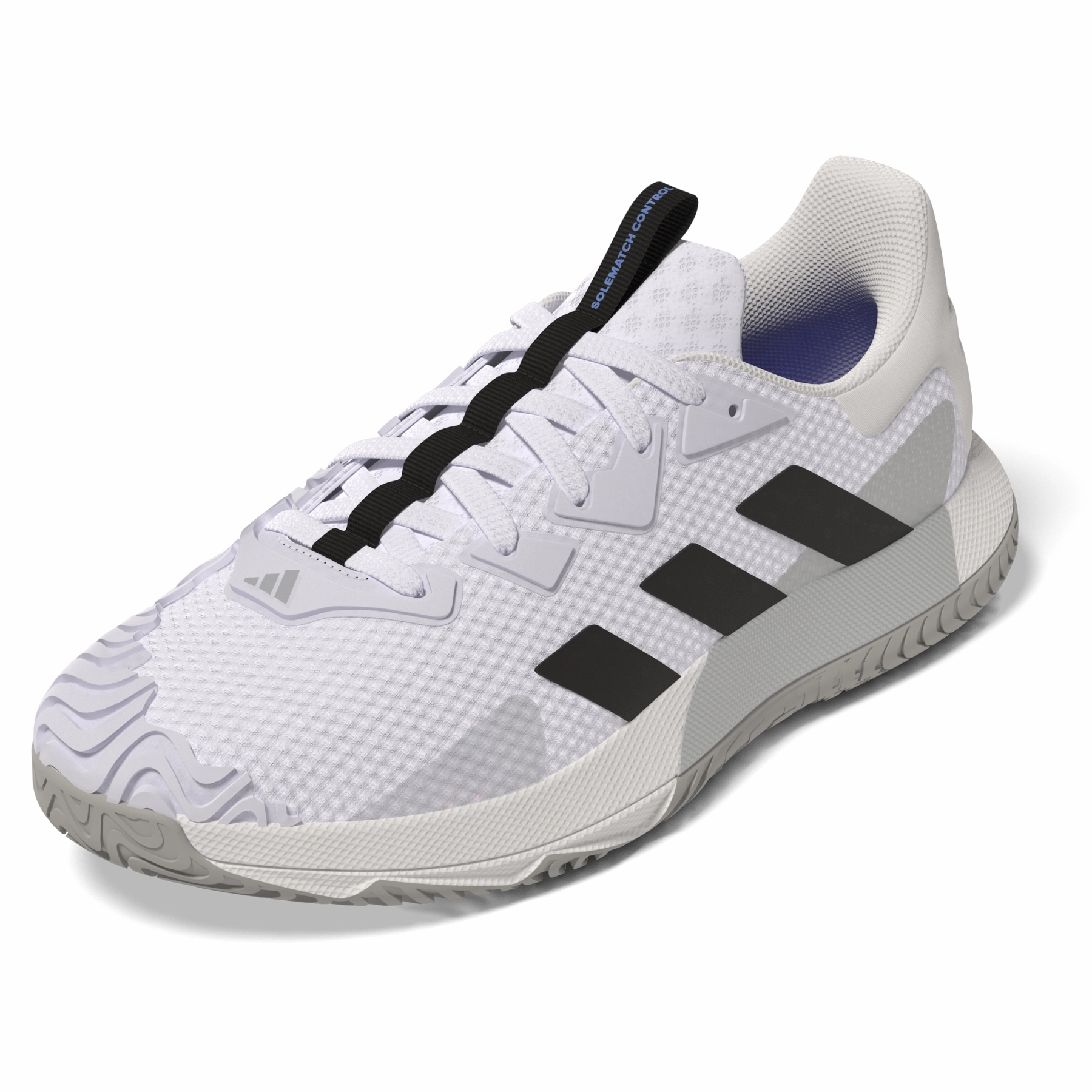 Softness Pivot Adidas Performance Sole Match Control Ftw White/Core Black/Lucblu Men Tennis Shoes