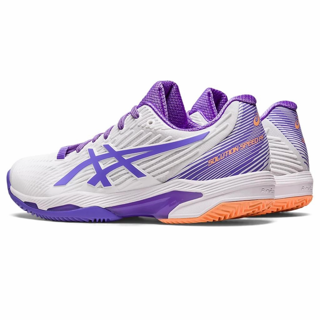 Asics Solution Speed FF 2 White/Amethyst  Clay Women's Tennis Shoes