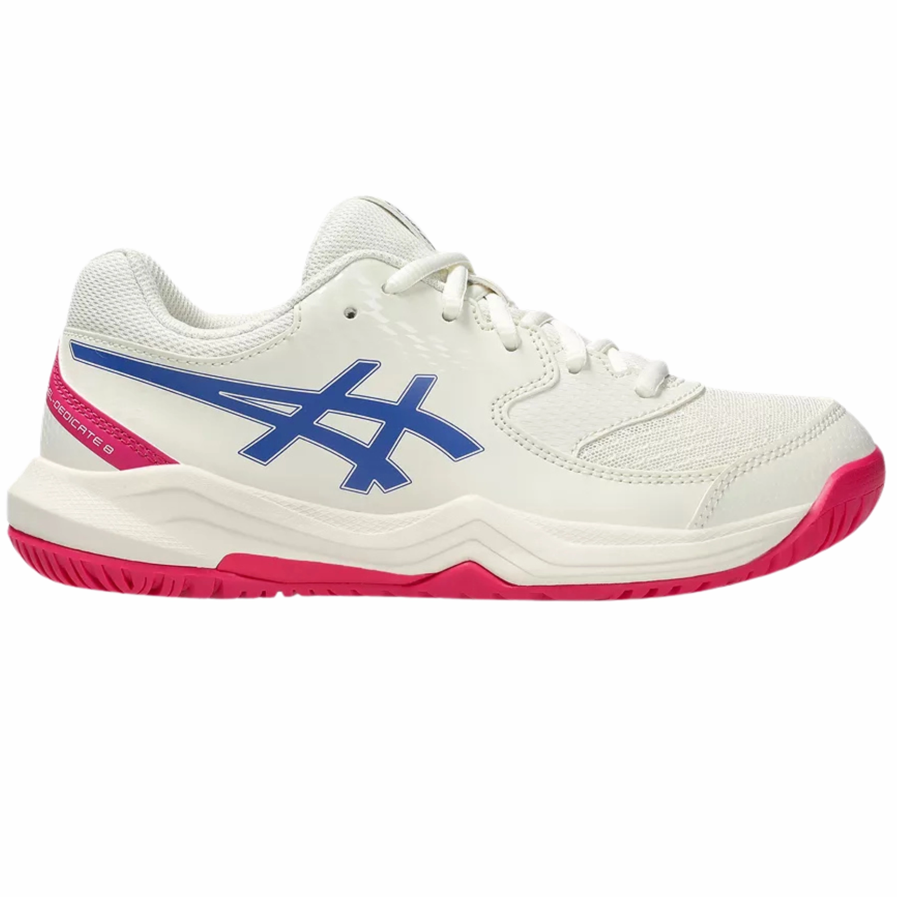 Softness Push Asics Gel-Dedicate 8 Junior Tennis Shoes - Cream/Dark Cobalt