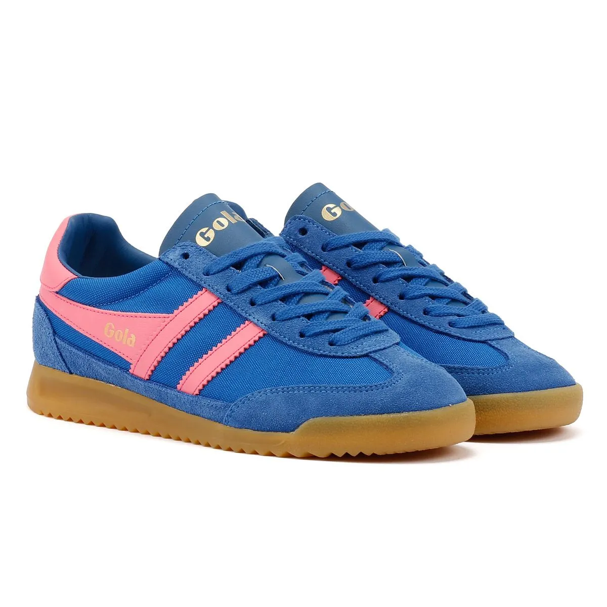 Solid grip Heel lock Gola Tornado Women's Sapphire/Fluro Pink Trainers