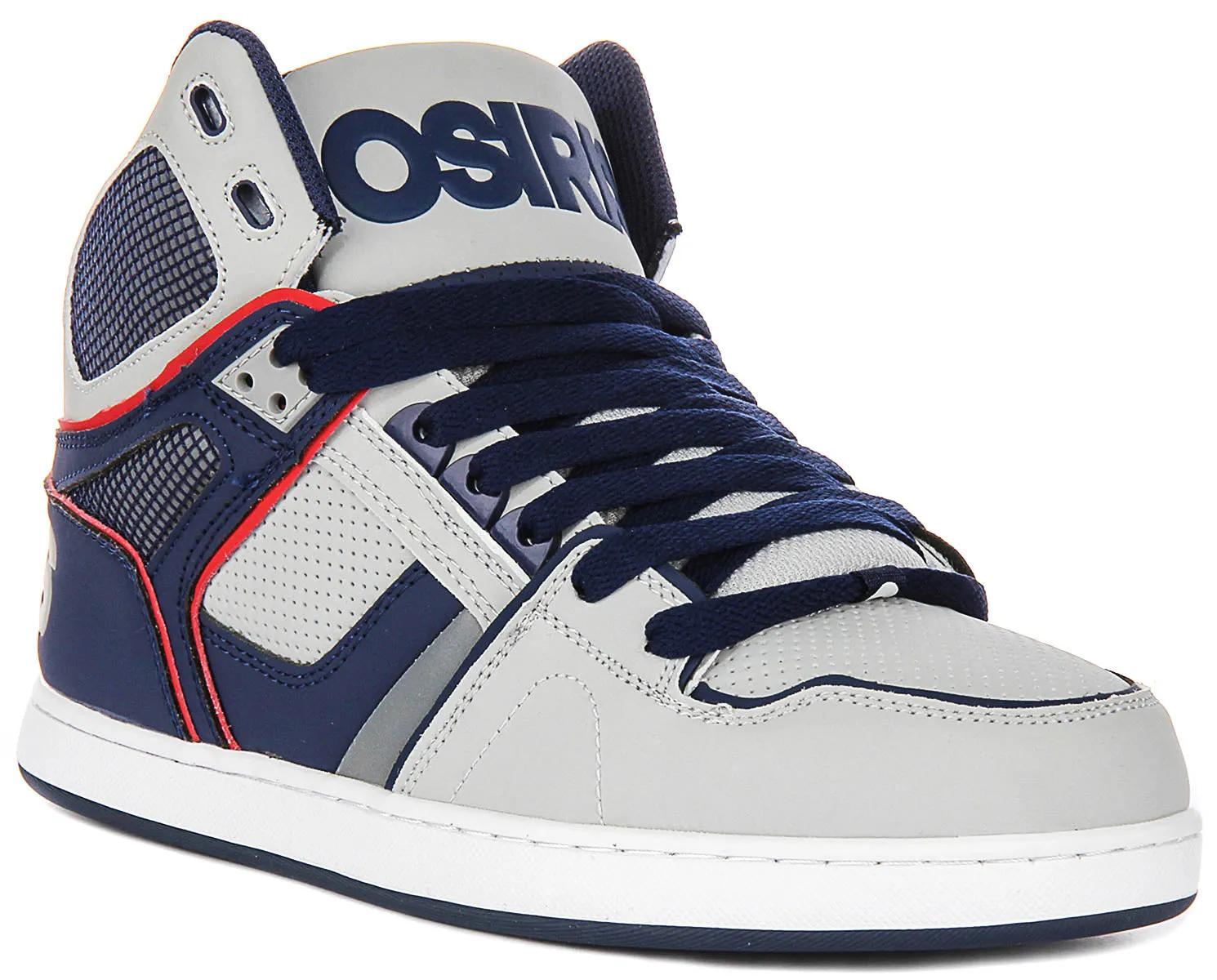 Foot Arch Outsole traction pattern supports agile footwork Osiris Nyc 83 CLK In Navy Grey For Men